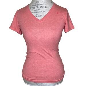 Nike Dri-Fit Slim Fit V-Neck Short Sleeve Shirt Women's Size XS